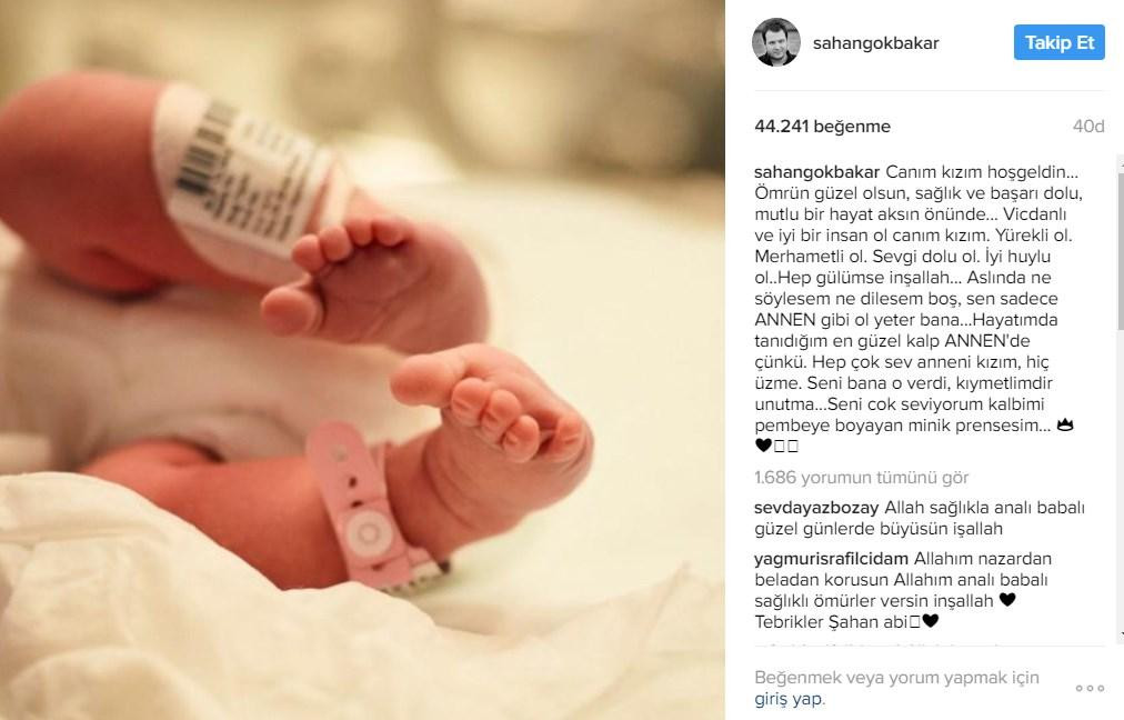 Şahan Gökbakar ikinci kez baba oldu