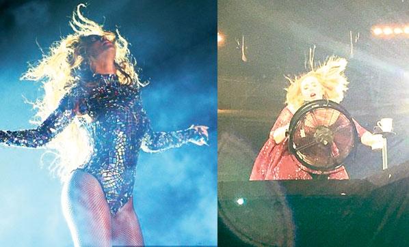 Adele, Beyonce'u taklit etti