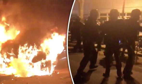 Paris'te polis şiddeti protestosunda olaylar