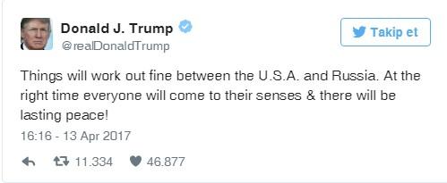 Donal Trump'tan barış mesajı