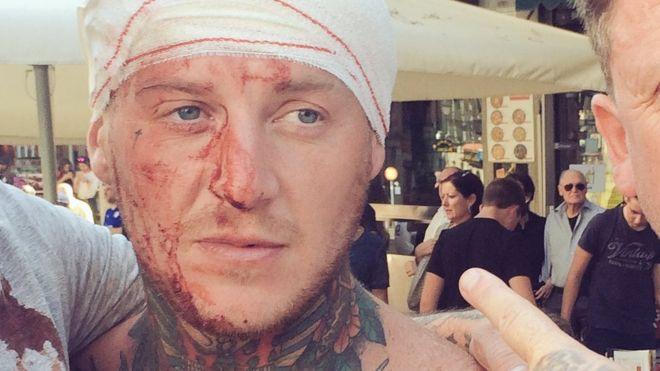 Cebelitarık bizim diyen İngiliz taraftar İspanya'da dayak yedi