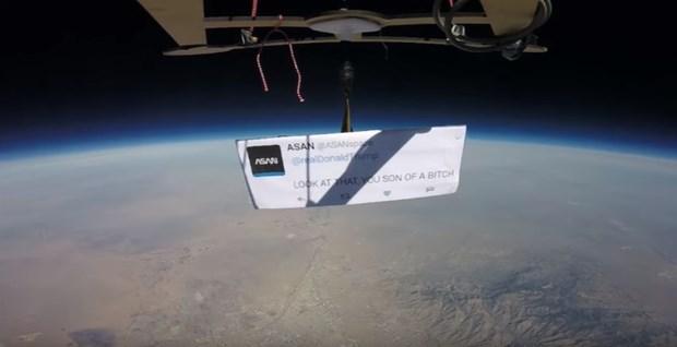 Trump, uzayda protesto edildi