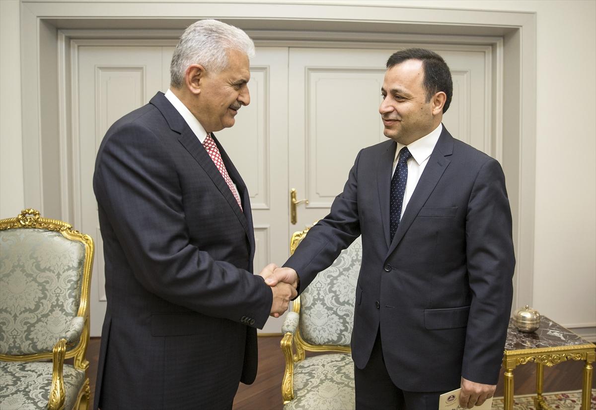 Yıldırım Anayasa Mahkemesi Başkanı'nı kabul etti