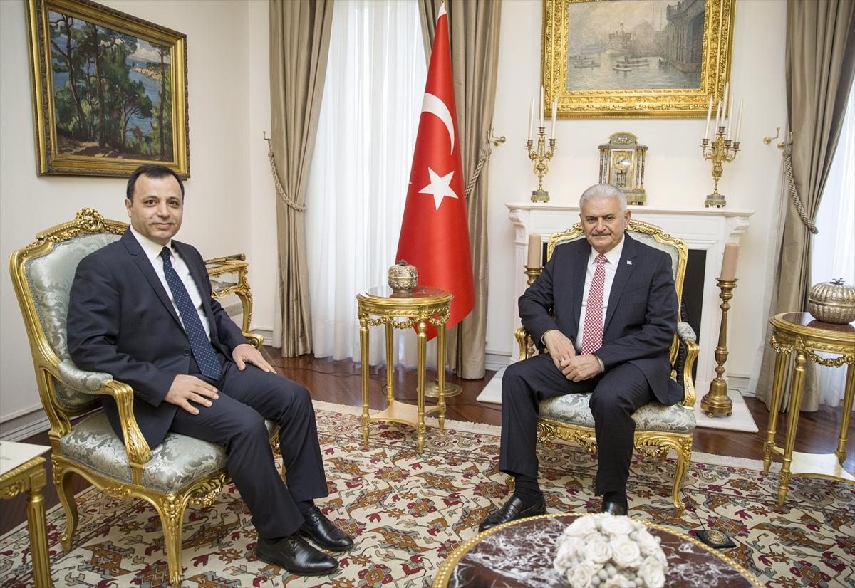 Yıldırım Anayasa Mahkemesi Başkanı'nı kabul etti