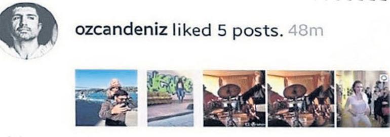Özcan Deniz, Fahriye Evcen'in fotoğrafını beğendi