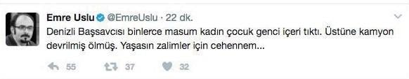 FETÖ'cü Tuncay Opçin ölen başsavcıya Twitter'dan saldırdı