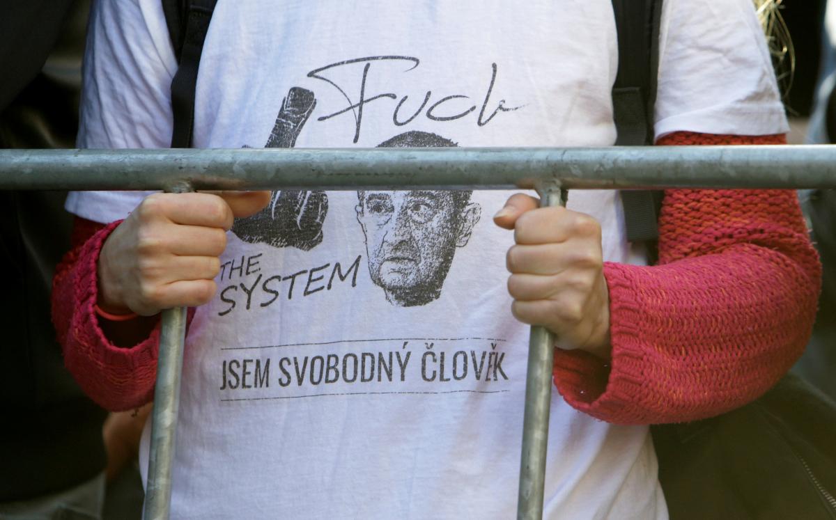 Çekya'da hükümet karşıtı gösteri