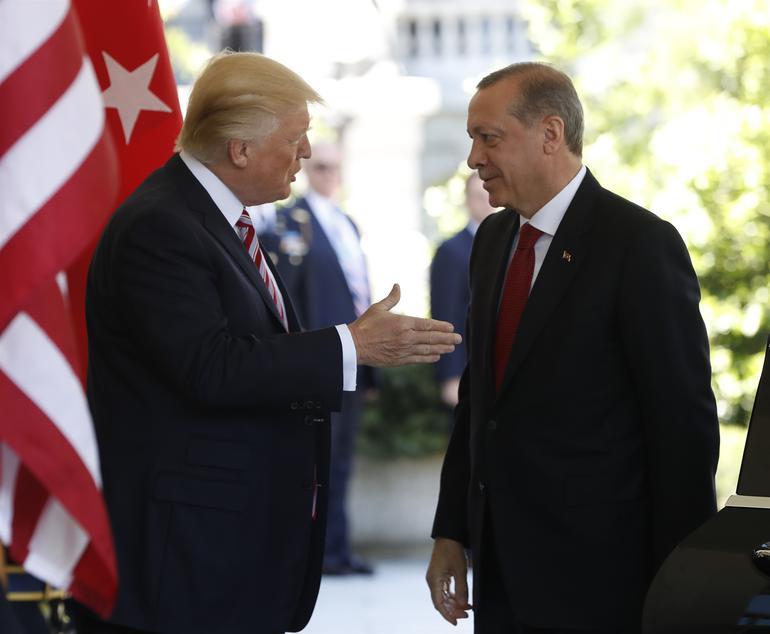 Erdoğan - Trump görüşmesinden ilk kareler