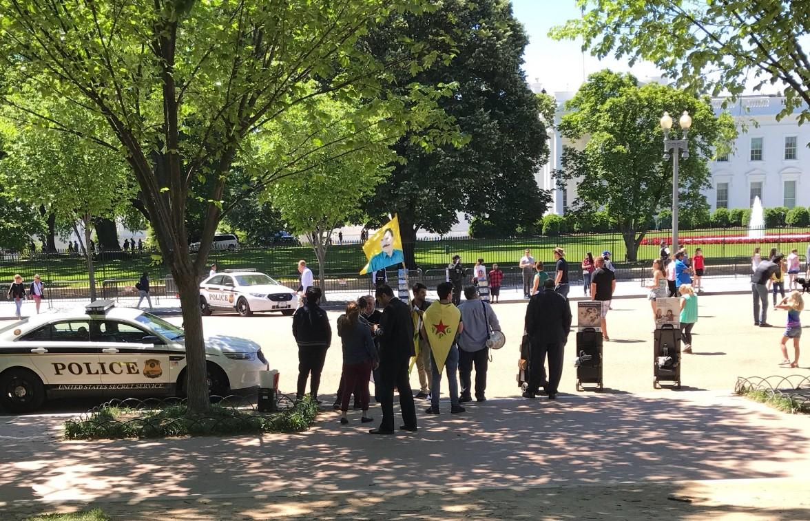 PKK'lılar ve FETÖ'cüler ABD'de Erdoğan'ı protesto etti