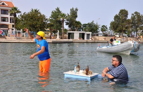Muğlalı balıkçıların keyfi, görenleri imrendirdi