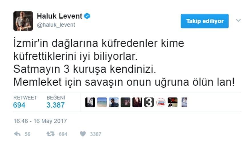 Haluk Levent’ten Ebubekir Öztürk’e sert tepki
