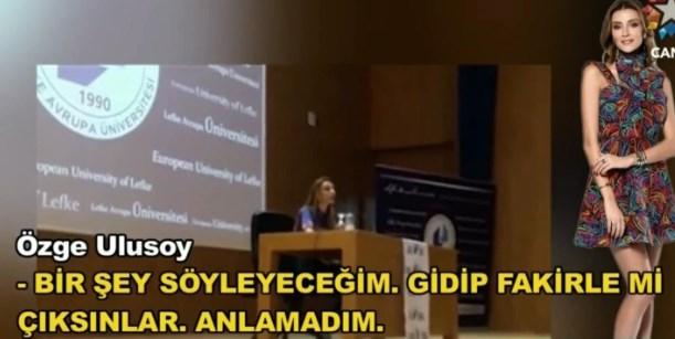 Özge Ulusoy: Mankenler fakirlerle mi çıksın