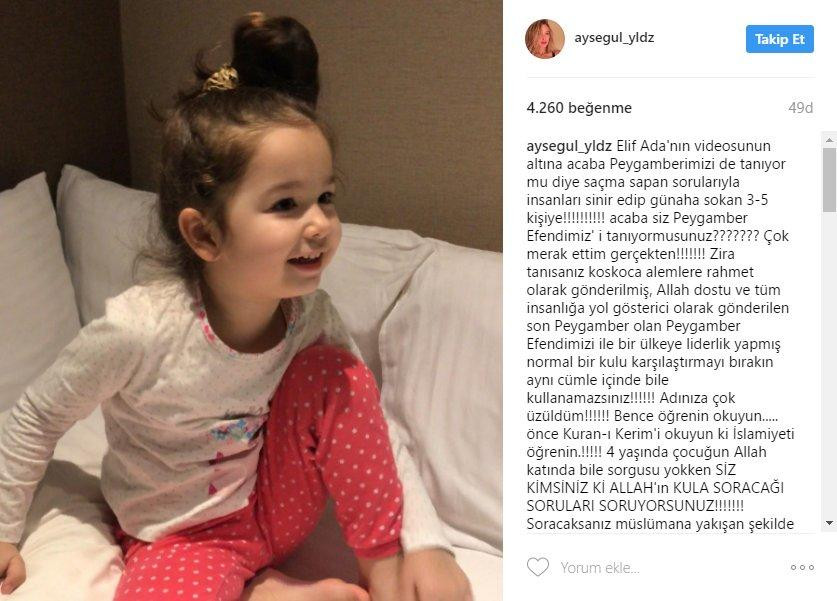 Ayşegül Yıldız'dan Elif Ada yorumlarına cevap
