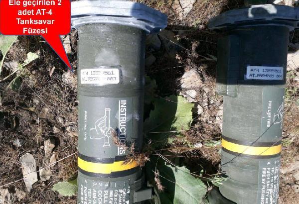Uludure'de PKK'ya ait ABD yapımı füze bulundu