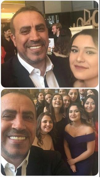 Haluk Levent takipçisinin mezuniyetinde kavalyesi oldu