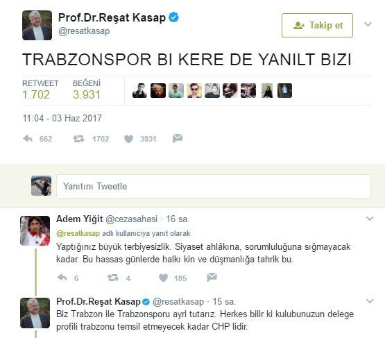 Rizeli başkan: Trabzonspor'un delege profili CHP'lidir