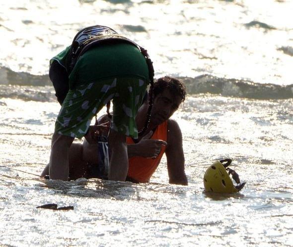 Sarp Levendoğlu kayaya çarptı