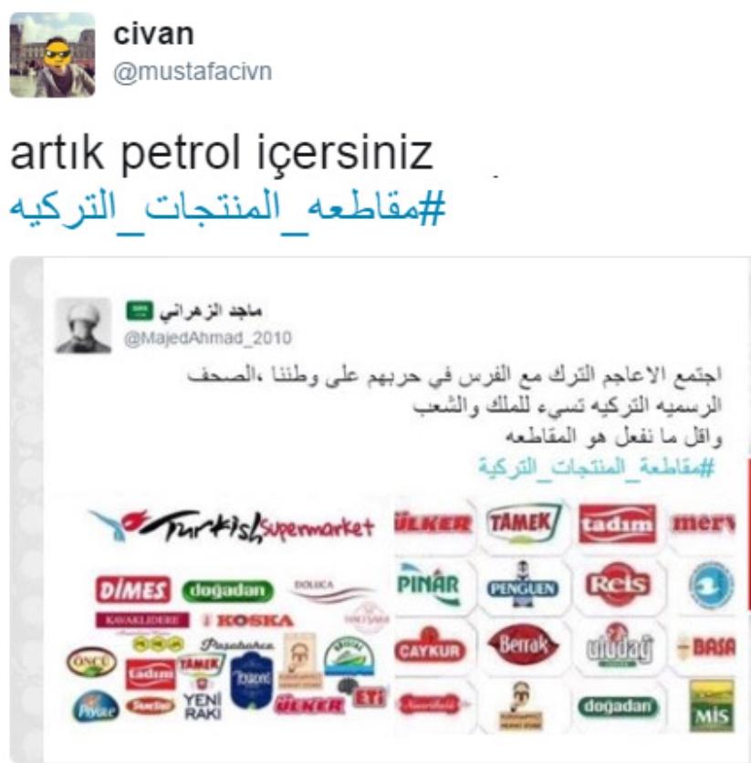 Gezicilerin boykot çağrısı Arabistan'da