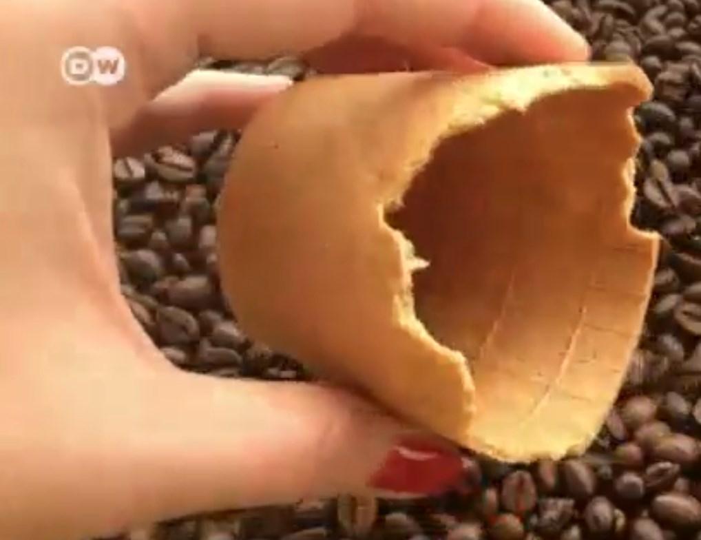 Yenilebilen kahve bardağı