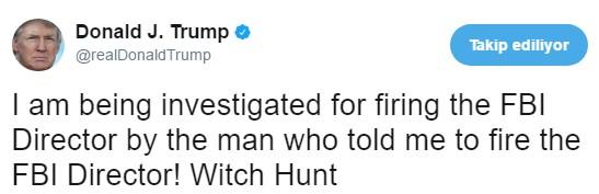 Trump soruşturma altında olduğunu doğruladı