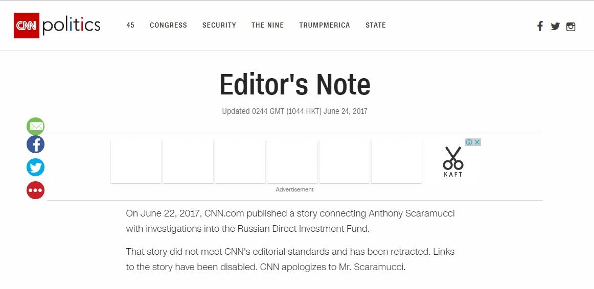 CNN Trump haberini yayından kaldırdı