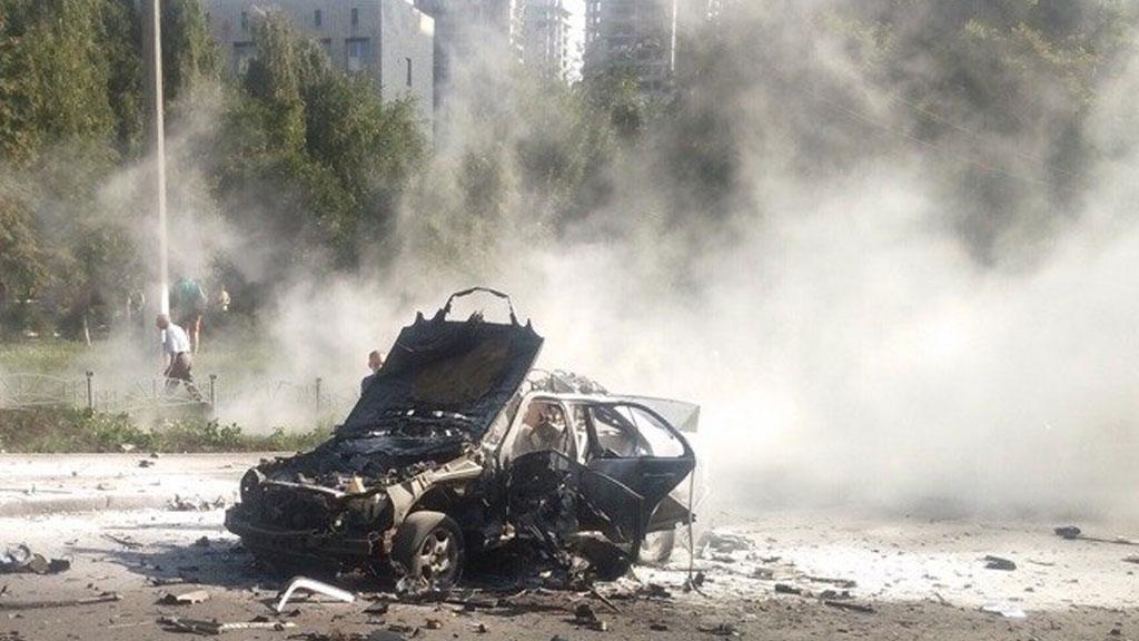 Kiev'de bir araç infilak etti