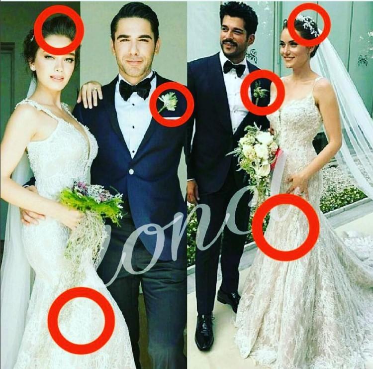 Fahriye Evcen ve Neslihan Atagül'ün gelinlik benzerliği