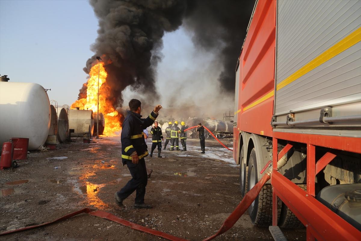 Irak'ta yakıt deposu alev aldı