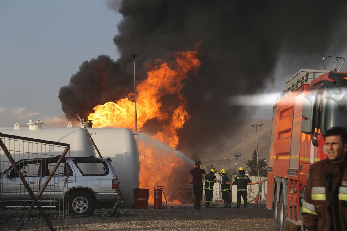 Irak'ta yakıt deposu alev aldı