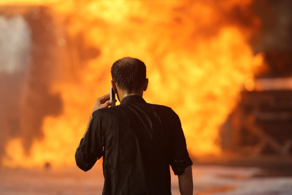 Irak'ta yakıt deposu alev aldı