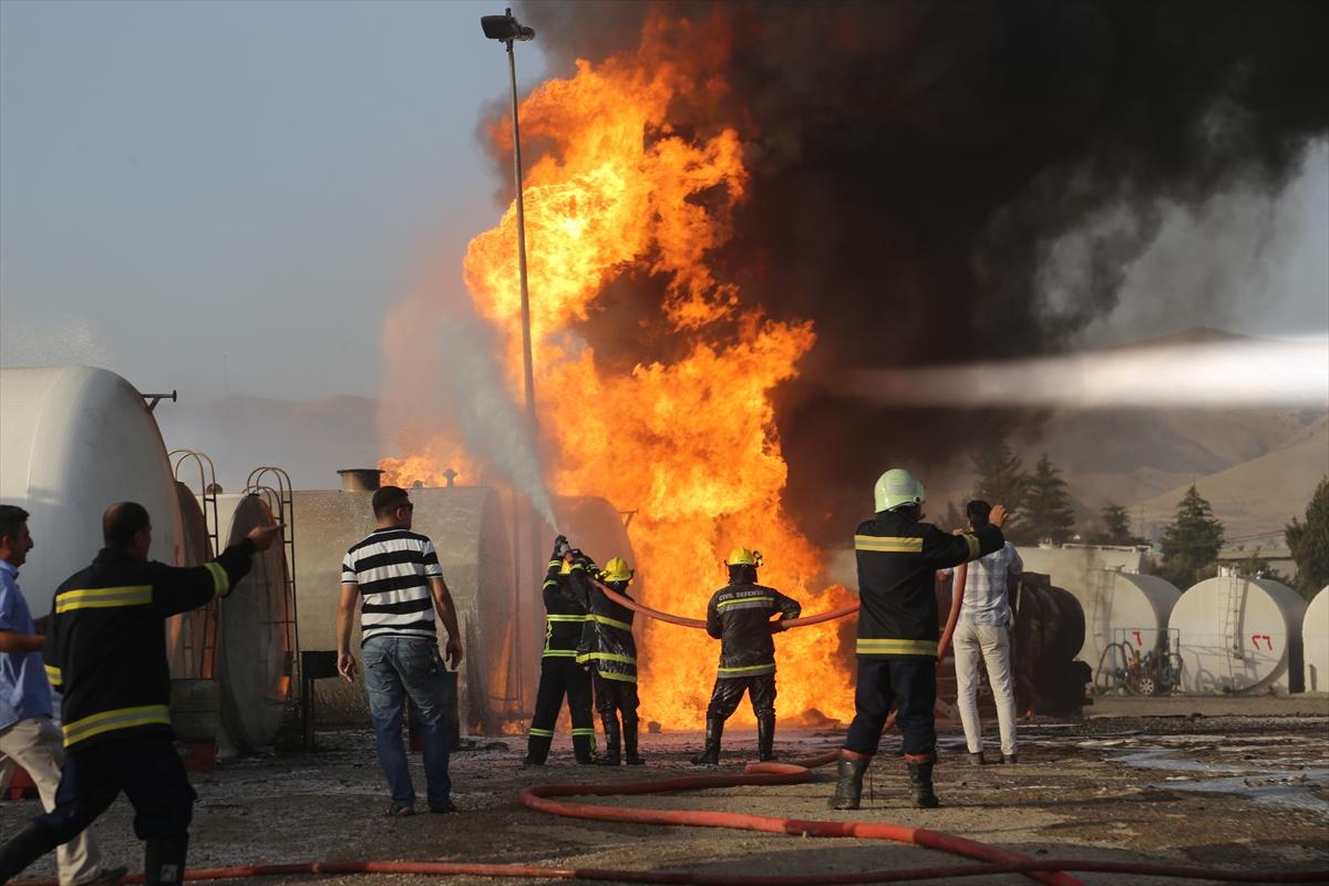 Irak'ta yakıt deposu alev aldı