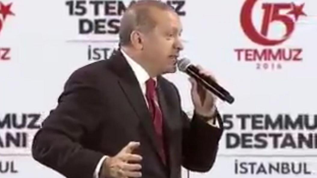 Erdoğan'ın tankları durduranlara övgüsü