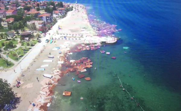 Denizdeki suntalar drone ile görüntülendi