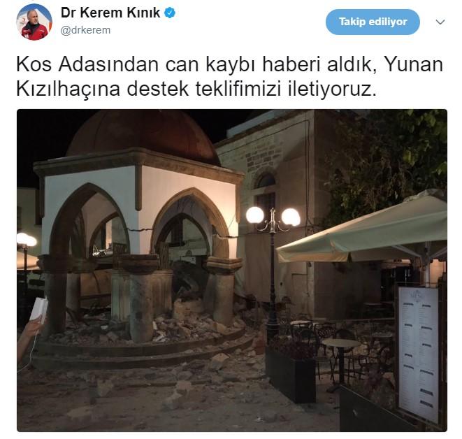 Kızılay Genel Başkanı'ndan Kızıl Haç'a yardım teklifi