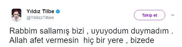Yıldız Tilbe'den deprem tweeti