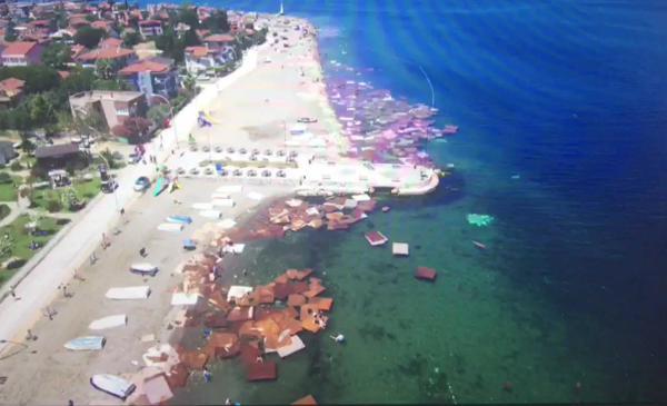 Denizdeki suntalar drone ile görüntülendi