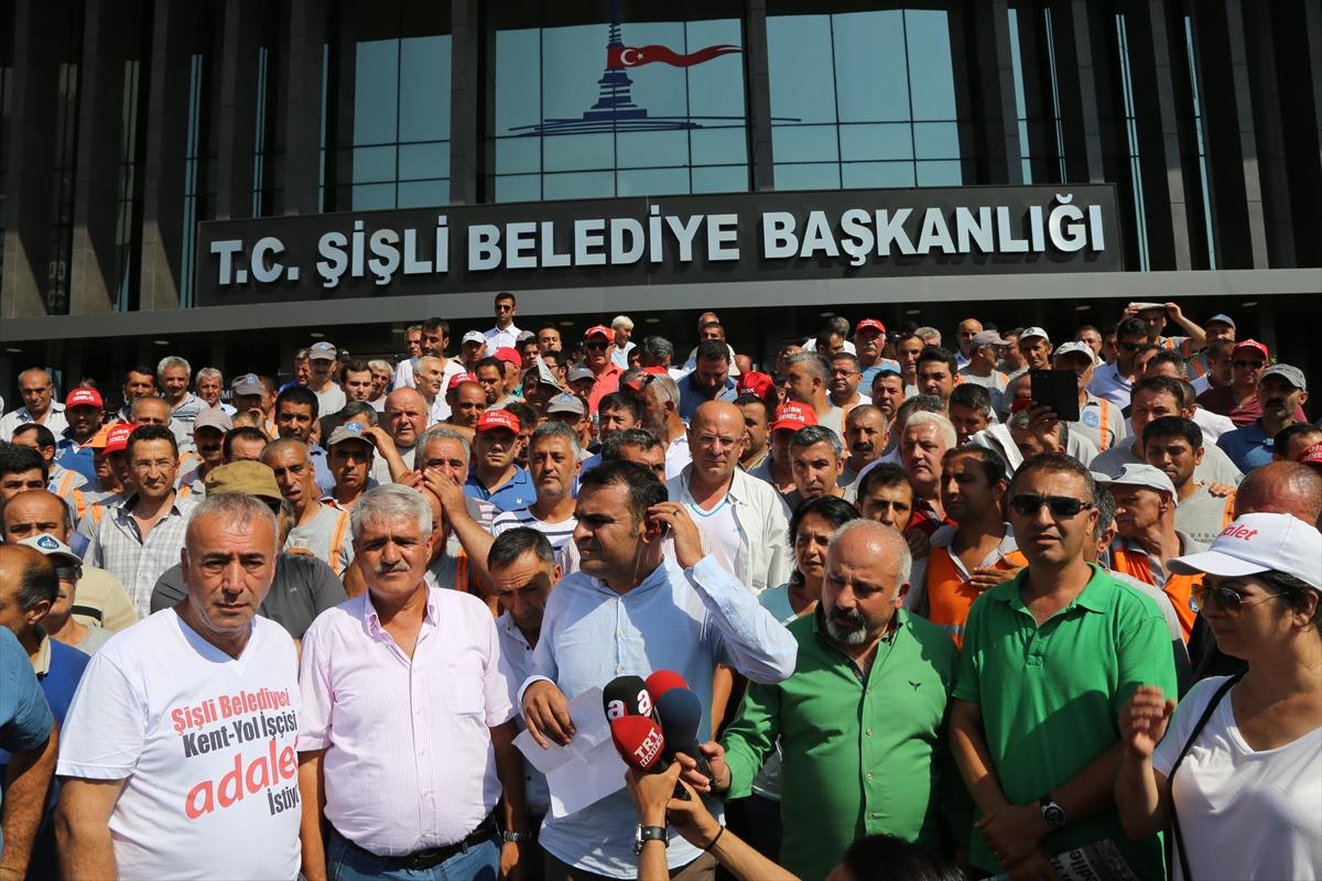 Şişli Belediyesi önündeki eylem sürüyor