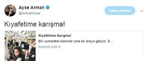 Ayşe Arman'ın haşema yazısı hatırlatıldı
