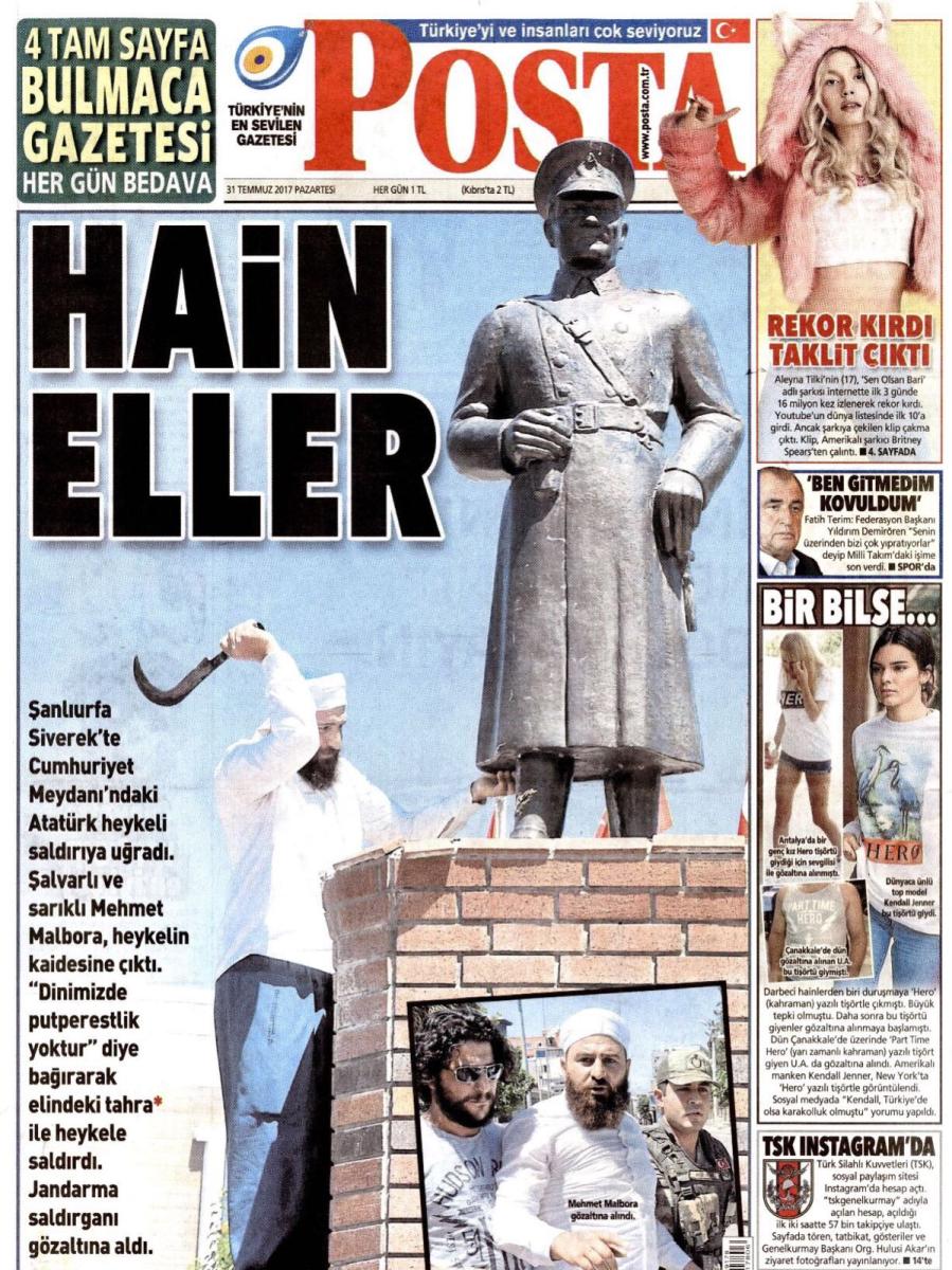 Atatürk heykeline saldıran kişi: Pişman değilim