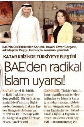 Cumhuriyet BAE'nin sözcüsü oldu