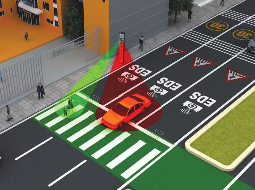 Fransa'da yaya geçidi radarı uygulaması