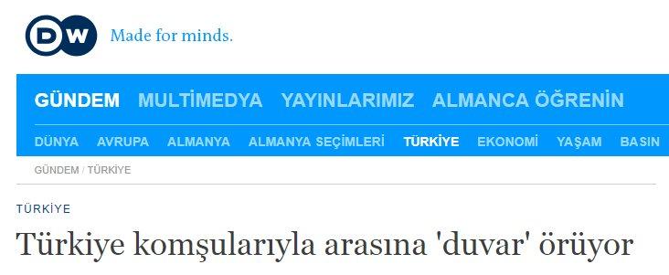 Almanlar Türkiye'nin duvar örmesinden rahatsız