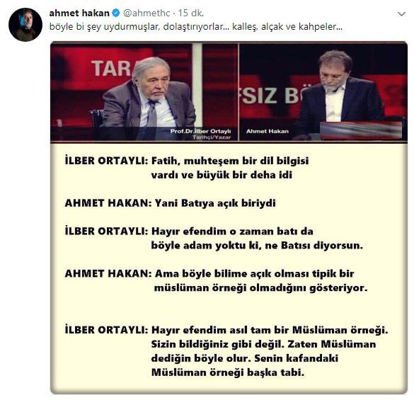 İlber Ortaylı'nın Fatih videosu paylaşıldı, Ahmet Hakan kızdı