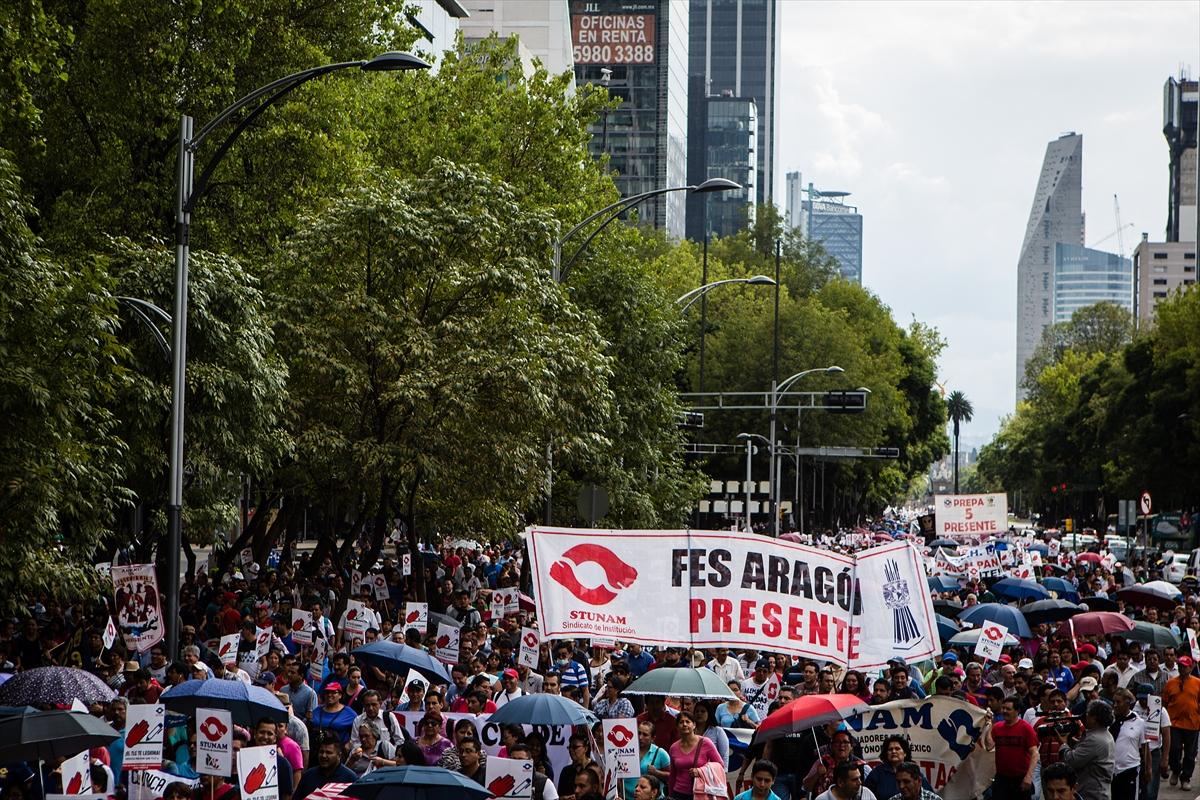 Meksika'da NAFTA görüşmelerine karşı protesto