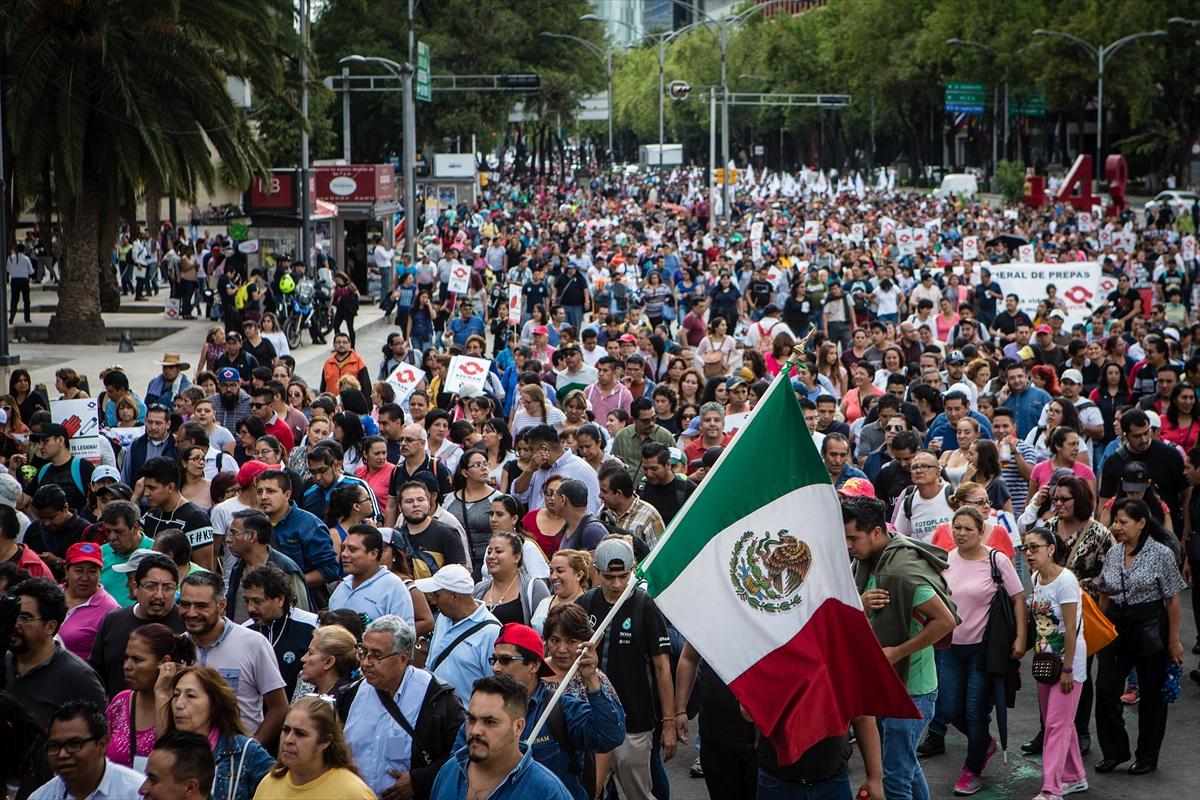 Meksika'da NAFTA görüşmelerine karşı protesto