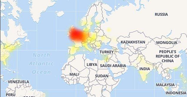 Facebook Avrupa'da çöktü