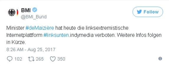 Almanya Solcu internet sitesini kapattı