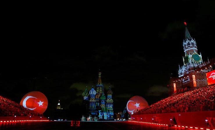 Moskova'da mehteran gösterisi