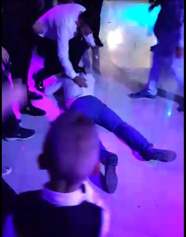 Düğünde şov yapmak isterken yere çakıldı