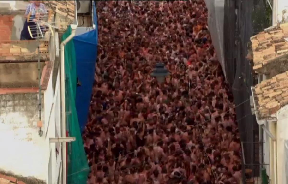İspanya'da La Tomatina festivali